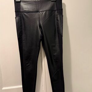 Athleta Black Faux Leather Leggings